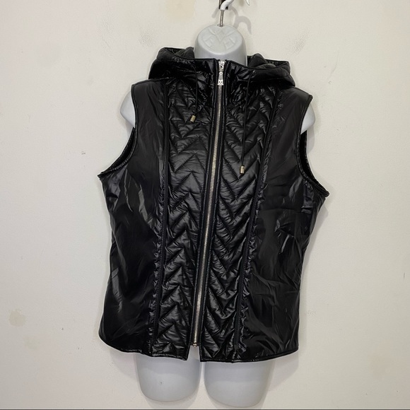 Dawn Levy Sly II Chevron Puffer Hooded Vest Size medium - Picture 9 of 16